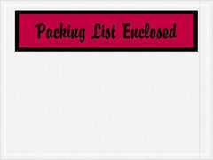 Value Collection - 1,000 Piece, 4-1/2" Long x 6" Wide, Packing List Envelope - Packing List Enclosed, Red - Exact Tooling