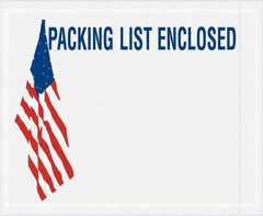 Value Collection - 1,000 Piece, 4-1/2" Long x 5-1/2" Wide, Packing List Envelope - Packing List Enclosed, Red, White & Blue - Exact Tooling