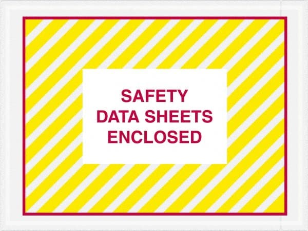 Value Collection - 1,000 Piece, 4-1/2" Long x 6" Wide, Packing List Envelope - Material Safety Data Sheets Enclosed, Printed & Clear - Exact Tooling