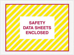 Value Collection - 1,000 Piece, 4-1/2" Long x 6" Wide, Packing List Envelope - Material Safety Data Sheets Enclosed, Printed & Clear - Exact Tooling