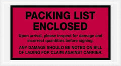 Value Collection - 1,000 Piece, 5-1/2" Long x 10" Wide, Packing List Envelope - Packing List Enclosed, Red - Exact Tooling