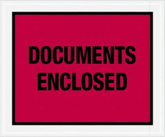 Value Collection - 500 Piece, 10" Long x 12" Wide, Packing List Envelope - Documents Enclosed, Red - Exact Tooling