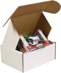 Made in USA - 10" Wide x 12" Long x 6" High Rectangle Crush Proof Mailers - 1 Wall, White - Exact Tooling