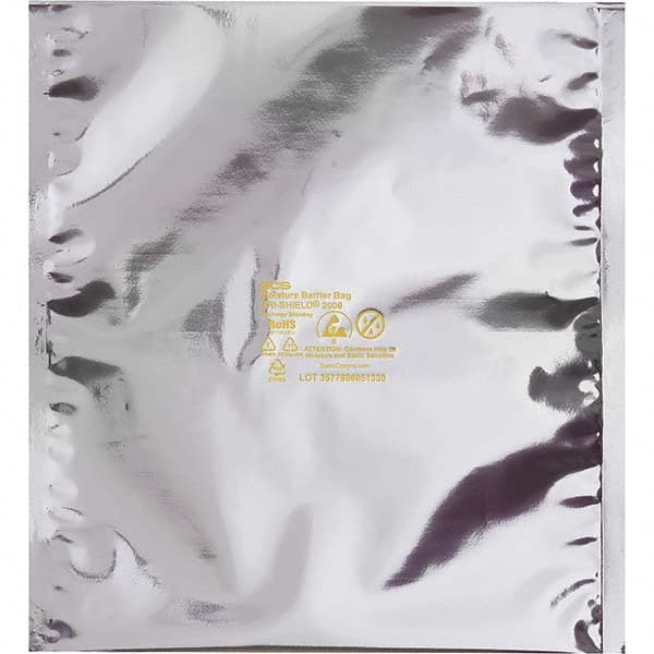 Made in USA - 14 x 30", 3.6 mil Moisture Barrier Bag - Silver - Exact Tooling