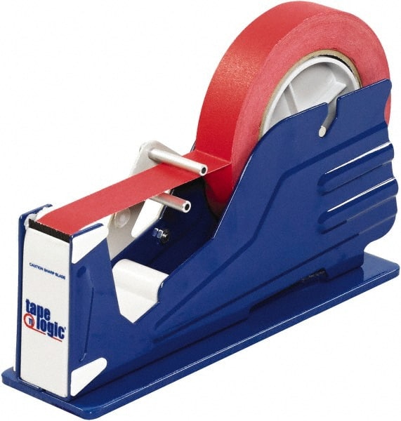 Tape Logic - 1" Wide, Single Roll, Manual Table/Desk Tape Dispenser - Metal, Unlimited Dispensed Tape Length - Exact Tooling
