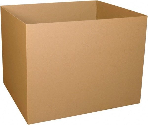 Made in USA - 40" Wide x 48" Long x 36" High Rectangle Corrugated Shipping Box - 1 Wall, Kraft (Color), 65 Lb Capacity - Exact Tooling