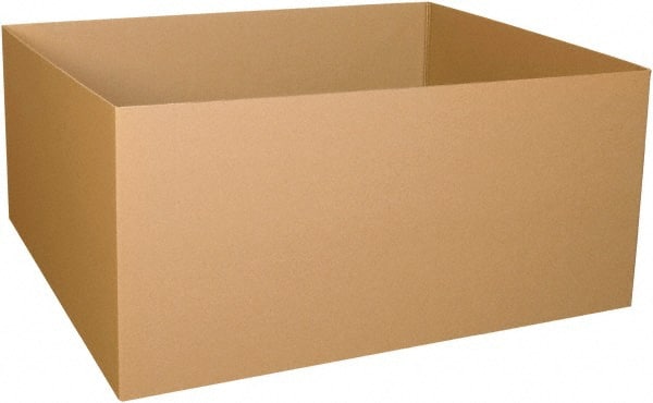Made in USA - 40" Wide x 48" Long x 24" High Rectangle Heavy Duty Corrugated Box - 2 Walls, Kraft (Color), 100 Lb Capacity - Exact Tooling