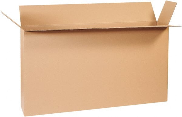 Made in USA - 8" Wide x 48" Long x 24" High Rectangle Corrugated Shipping Box - 1 Wall, Kraft (Color), 95 Lb Capacity - Exact Tooling