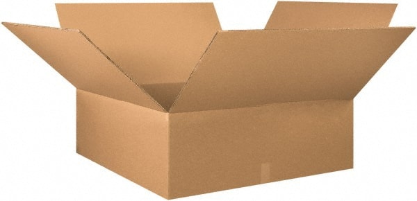 Made in USA - 36" Wide x 36" Long x 12" High Rectangle Heavy Duty Corrugated Box - 2 Walls, Kraft (Color), 100 Lb Capacity - Exact Tooling