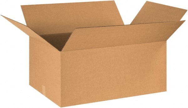 Made in USA - 24" Wide x 36" Long x 18" High Rectangle Corrugated Shipping Box - 1 Wall, Kraft (Color), 65 Lb Capacity - Exact Tooling