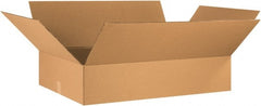 Made in USA - 24" Wide x 36" Long x 8" High Rectangle Corrugated Shipping Box - 1 Wall, Kraft (Color), 65 Lb Capacity - Exact Tooling