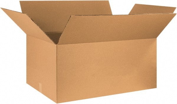 Made in USA - 18" Wide x 36" Long x 18" High Rectangle Heavy Duty Corrugated Box - 2 Walls, Kraft (Color), 100 Lb Capacity - Exact Tooling