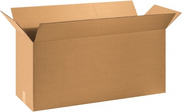 Made in USA - 12" Wide x 36" Long x 16" High Rectangle Corrugated Shipping Box - 1 Wall, Kraft (Color), 65 Lb Capacity - Exact Tooling