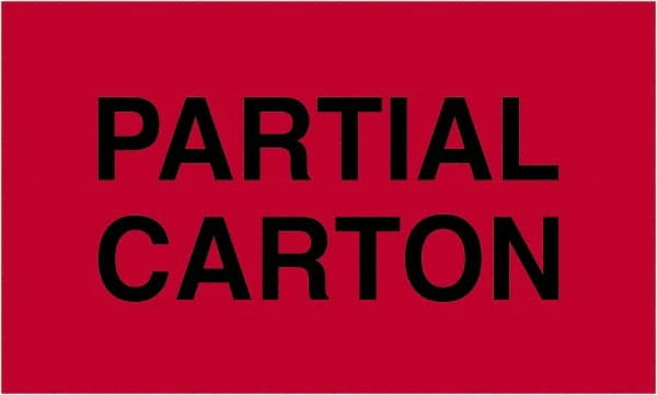 Tape Logic - 4" Long, Fluorescent Red Paper Shipping Label - For Multi-Use - Exact Tooling