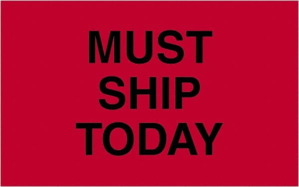 Tape Logic - 2" Long, Fluorescent Red Paper Shipping Label - For Multi-Use - Exact Tooling