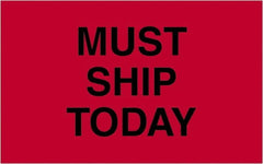 Tape Logic - 2" Long, Fluorescent Red Paper Shipping Label - For Multi-Use - Exact Tooling