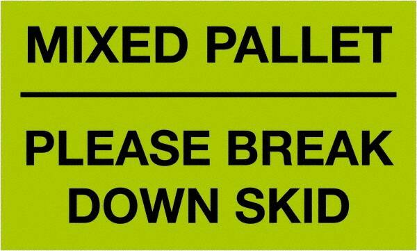 Tape Logic - 5" Long, Fluorescent Green Paper Shipping Label - For Multi-Use - Exact Tooling