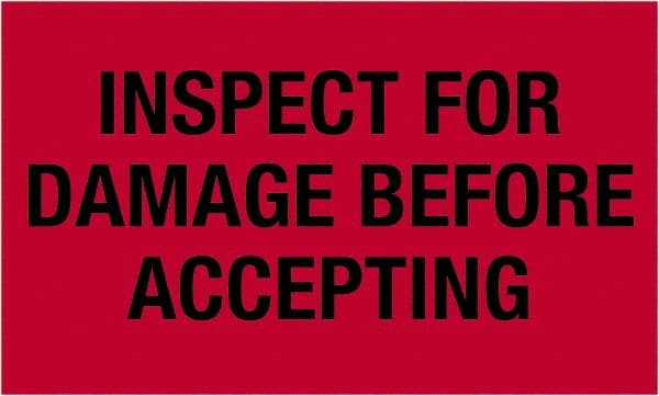 Tape Logic - 5" Long, Fluorescent Red Paper Shipping Label - For Multi-Use - Exact Tooling