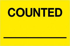 Tape Logic - 3" Long, Fluorescent Yellow Paper Inventory Labels - For Multi-Use - Exact Tooling