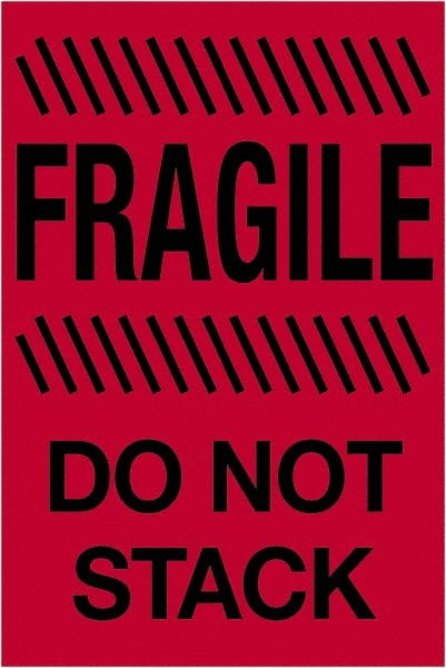 Tape Logic - 6" Long, Fluorescent Red Paper Shipping Label - For Multi-Use - Exact Tooling