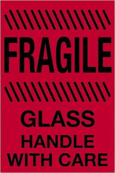 Tape Logic - 6" Long, Fluorescent Red Paper Shipping Label - For Multi-Use - Exact Tooling