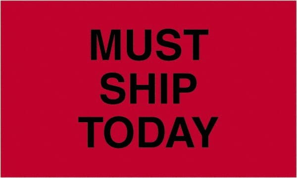 Tape Logic - 5" Long, Fluorescent Red Paper Shipping Label - For Multi-Use - Exact Tooling