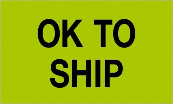 Tape Logic - 5" Long, Fluorescent Green Paper Shipping Label - For Multi-Use - Exact Tooling