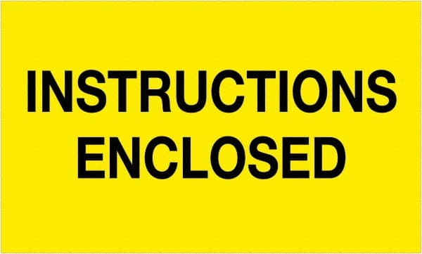 Tape Logic - 5" Long, Fluorescent Yellow Paper Shipping Label - For Multi-Use - Exact Tooling