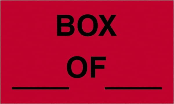 Tape Logic - 5" Long, Fluorescent Red Paper Shipping Label - For Multi-Use - Exact Tooling