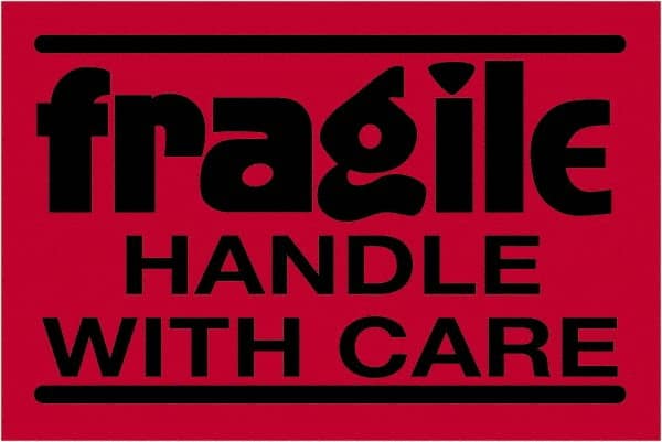 Tape Logic - 3" Long, Fluorescent Red Paper Shipping Label - For Multi-Use - Exact Tooling