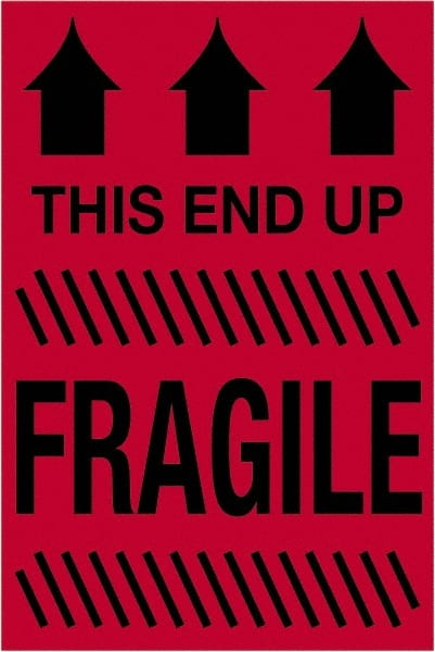 Tape Logic - 3" Long, Fluorescent Red Paper Shipping Label - For Multi-Use - Exact Tooling