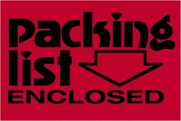 Tape Logic - 3" Long, Fluorescent Red Paper Shipping Label - For Multi-Use - Exact Tooling