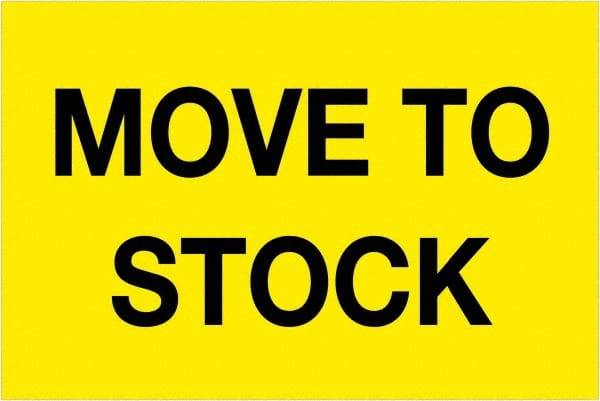 Tape Logic - 3" Long, Fluorescent Yellow Paper Inventory Labels - For Multi-Use - Exact Tooling