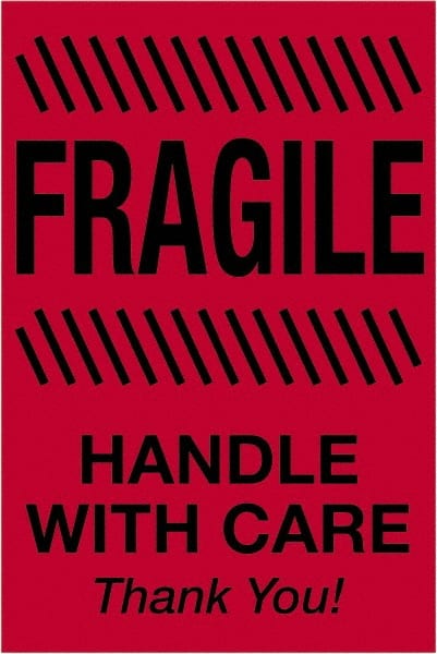 Tape Logic - 3" Long, Fluorescent Red Paper Shipping Label - For Multi-Use - Exact Tooling