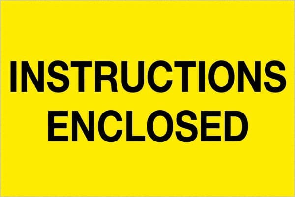 Tape Logic - 3" Long, Fluorescent Yellow Paper Shipping Label - For Multi-Use - Exact Tooling