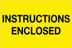 Tape Logic - 3" Long, Fluorescent Yellow Paper Shipping Label - For Multi-Use - Exact Tooling