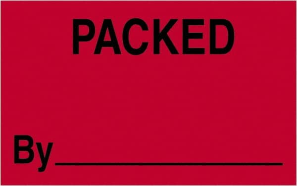 Tape Logic - 2" Long, Fluorescent Red Paper Shipping Label - For Multi-Use - Exact Tooling