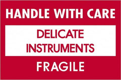 Tape Logic - 3" Long, Red/White Paper Shipping Label - For Multi-Use - Exact Tooling