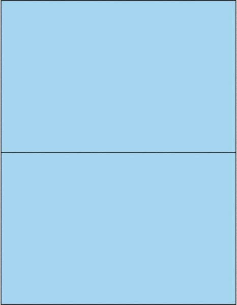 Tape Logic - 8-1/2" Long, Pastel Blue Paper Laser Label - For Laser Printers - Exact Tooling