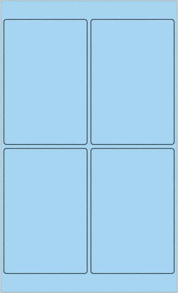 Tape Logic - 6" Long, Pastel Blue Paper Laser Label - For Laser Printers - Exact Tooling