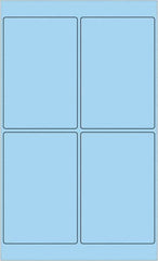 Tape Logic - 6" Long, Pastel Blue Paper Laser Label - For Laser Printers - Exact Tooling