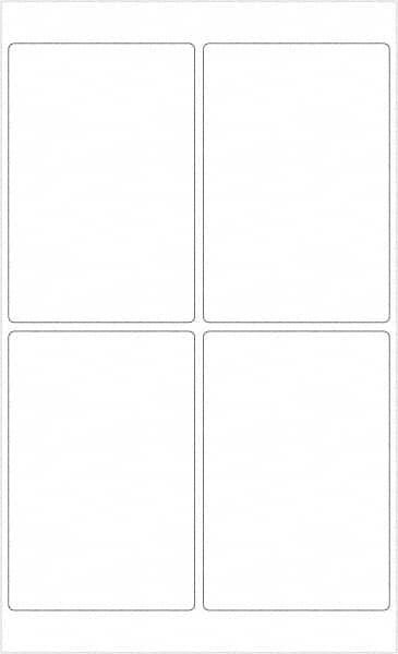 Tape Logic - 6" Long, White Paper Laser Label - For Laser Printers - Exact Tooling