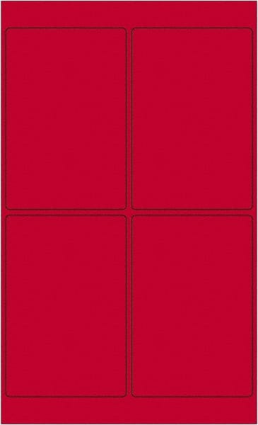 Tape Logic - 6" Long, Fluorescent Red Paper Laser Label - For Laser Printers - Exact Tooling