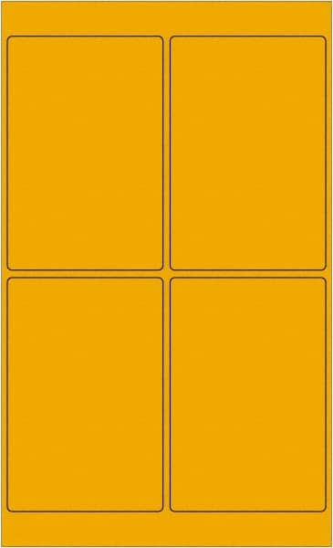 Tape Logic - 6" Long, Fluorescent Orange Paper Laser Label - For Laser Printers - Exact Tooling