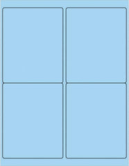 Tape Logic - 5" Long, Pastel Blue Paper Laser Label - For Laser Printers - Exact Tooling