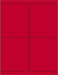 Tape Logic - 5" Long, Fluorescent Red Paper Laser Label - For Laser Printers - Exact Tooling