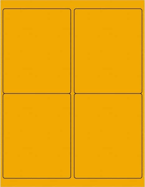 Tape Logic - 5" Long, Fluorescent Orange Paper Laser Label - For Laser Printers - Exact Tooling