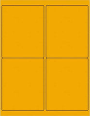 Tape Logic - 5" Long, Fluorescent Orange Paper Laser Label - For Laser Printers - Exact Tooling