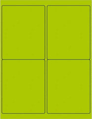 Tape Logic - 5" Long, Fluorescent Green Paper Laser Label - For Laser Printers - Exact Tooling