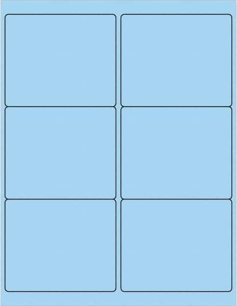 Tape Logic - 4" Long, Pastel Blue Paper Laser Label - For Laser Printers - Exact Tooling